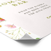 Farbige Wildblume Kinderdusche Momosa Bar Zeichen Poster (Ecke)