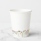 Farbige Wildblume Kinderdusche Pappbecher (Rückseite)