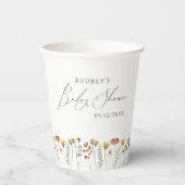 Farbige Wildblume Kinderdusche Pappbecher (Vorderseite)