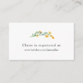 Farbige Wildblume Kinderdusche Registrierung Begleitkarte (Vorderseite)