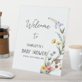 Farbige Wildblume Kinderdusche Sockelschild (In Situ)