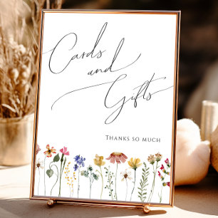 Farbige Wildblume Kinderduschkarten und Geschenke Poster