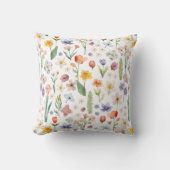 Farbige Wildblume Kissen (Vorderseite)