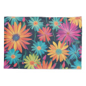 Farbige Wildblume Kissenbezug (Rückseite)