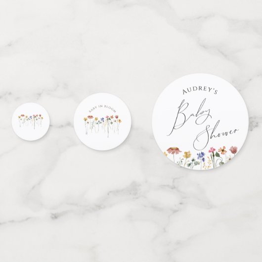 Farbige Wildblume Konfetti (Vorderseiten)