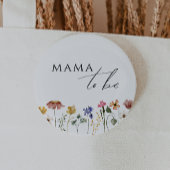 Farbige Wildblume Mama zu sein Button