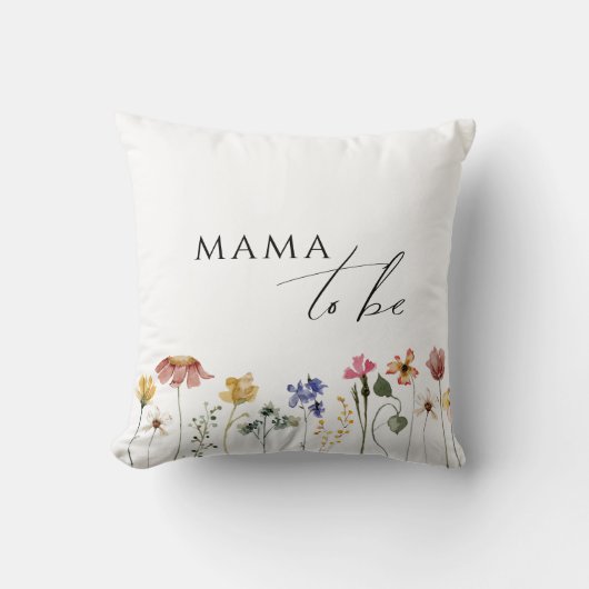 Farbige Wildblume Mama zu sein Kissen (Vorderseite)