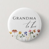 Farbige Wildblume Oma zu sein Button (Vorderseite)
