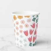 Farbige Wildblume Papier Cups Pappbecher (Rückseite)
