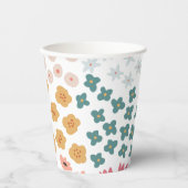 Farbige Wildblume Papier Cups Pappbecher (Vorderseite)