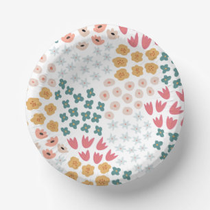 Farbige Wildblume Party Bowl Pappteller