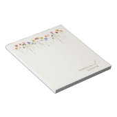 Farbige Wildblume Personalisiert Note Pad Notizblock (angewinkelt)