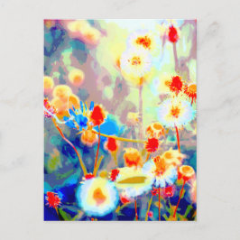 Farbige Wildblume Postkarte