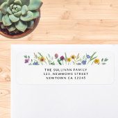 Farbige Wildblume Rücksendeadresse