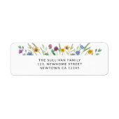 Farbige Wildblume Rücksendeadresse (Vorne)