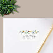 Farbige Wildblume Rücksendeadresse Adressaufkleber