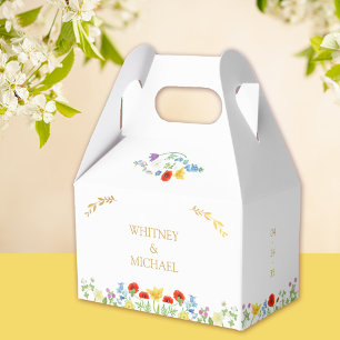 Farbige Wildblume Rustikale Blütenweiße Hochzeit Geschenkschachtel