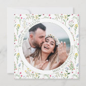 Farbige Wildblume Save the Date Foto Einladung (Rückseite)