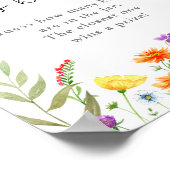 Farbige Wildblume Schätzung Wie viele Spiele Poster (Ecke)