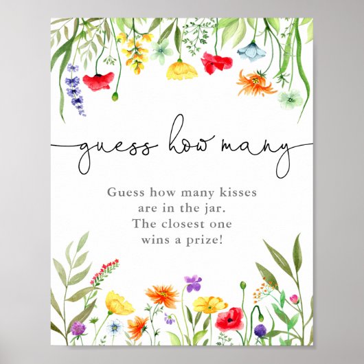 Farbige Wildblume Schätzung Wie viele Spiele Poster (Vorne)