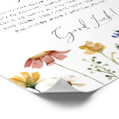 Farbige Wildblume Schnuller Hunt Sign Poster (Ecke)