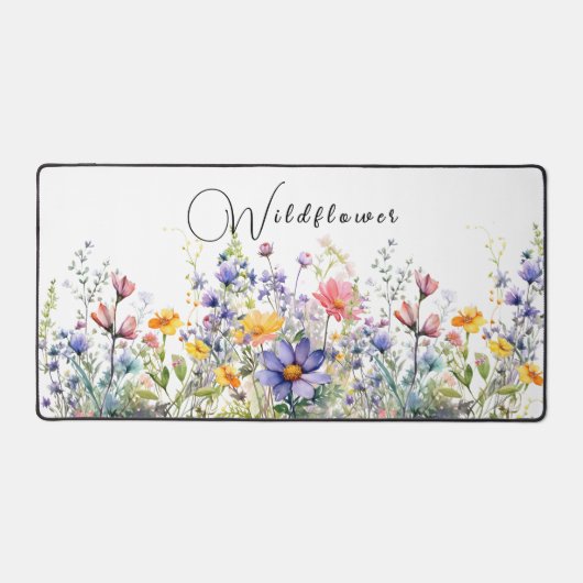 Farbige Wildblume Schreibtischunterlage (Vorderseite)