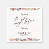 Farbige Wildblume Serviette (Vorderseite)