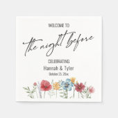 Farbige Wildblume Serviette (Vorderseite)