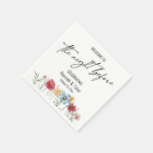 Farbige Wildblume Serviette (Ecke)