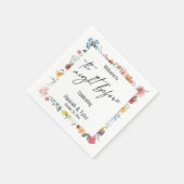 Farbige Wildblume Serviette (Ecke)