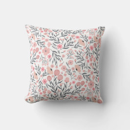 Farbige Wildblume Sommer Blumenweiß Kissen