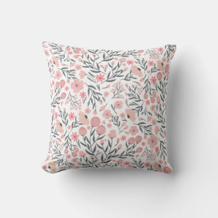 Farbige Wildblume Sommer Blumenweiß Kissen