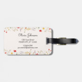 Farbige Wildblume Wasserfarben Sommer Blumen Gepäckanhänger (Rückseite horizontal)