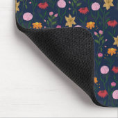 Farbige Wildblume Watercolor Blaues Design Mousepad (Ecke)