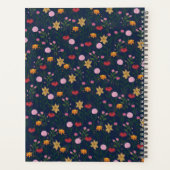 Farbige Wildblume Watercolor Blaues Design Planer (Rückseite)