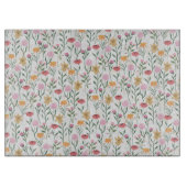 Farbige Wildblume Watercolor-Design Schneidebrett (Vorderseite)