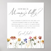 Farbige Wildblume wie groß ist Mama's Bauch Poster (Vorne)