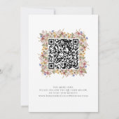 Farbige Wildblume | Wiesen-Foto-QR-Code Save The Date (Rückseite)