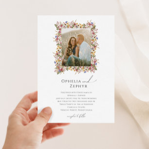 Farbige Wildblume Wiesen-Fotobild Hochzeit I Einladung