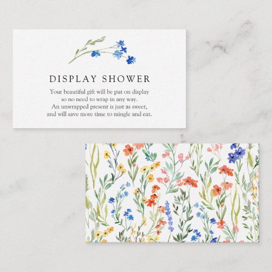 Farbige Wildblumen Anzeige der Duschabschlusskarte Begleitkarte (Vorne/Hinten)