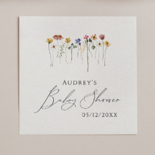 Farbige Wildblumen-Baby-Shower-Servietten Serviette