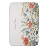 Farbige Wildblumen Badematte (Vorderseite Vertikal)