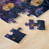 Farbige Wildblumen bei Sonnenuntergang Puzzle (Seite)