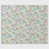 Farbige Wildblumen-Blumen Geschenkpapier (Flach)