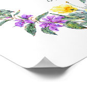 Farbige Wildblumen Blumenkalligraphie Willkommen Poster (Ecke)