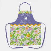 Farbige Wildblumen Blumenmuster Monogramm-Schürze Schürze (Vorderseite)