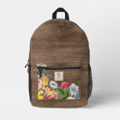 Farbige Wildblumen Blumenstrauß Art Muster Bedruckter Rucksack (Vorderseite)