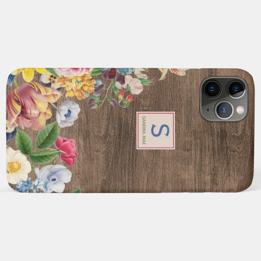 Farbige Wildblumen Blumenstrauß Art Muster Case-Mate iPhone Hülle (Rückseite (Horizontal))