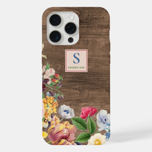 Farbige Wildblumen Blumenstrauß Art Muster iPhone Hülle (Rückseite)