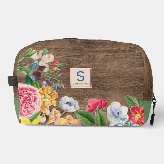 Farbige Wildblumen Blumenstrauß Art Muster Waschbeutel (Vorderseite)